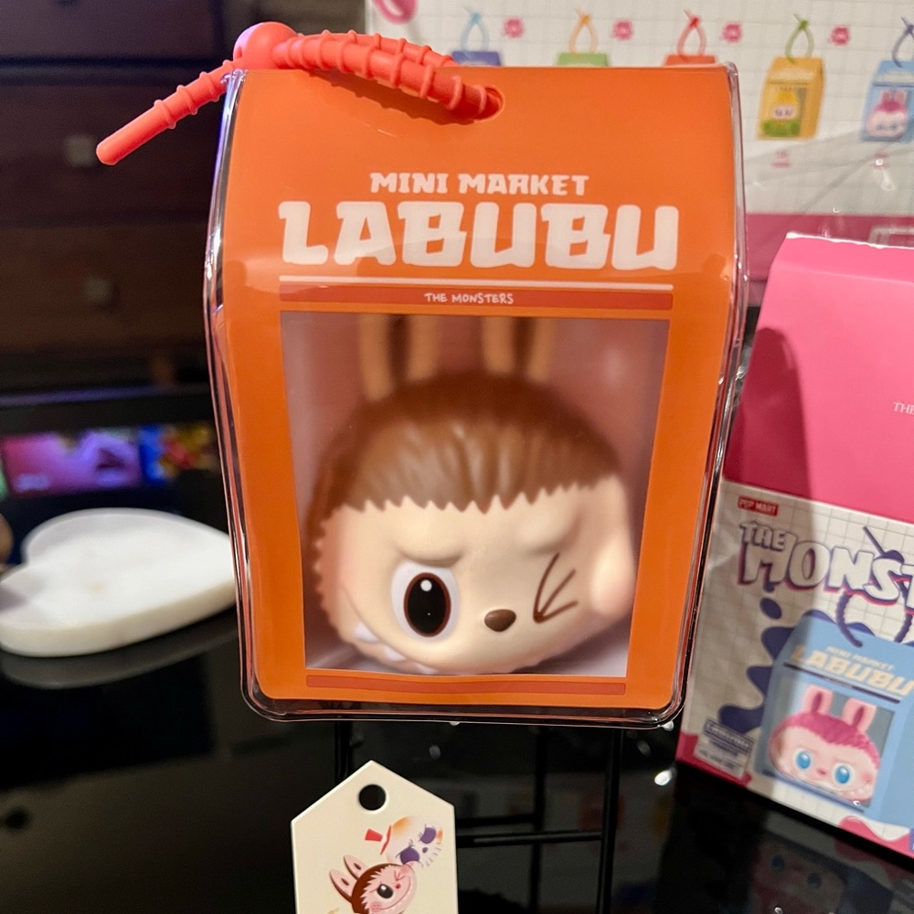 Popmart Labubu The Monsters Wacky Mart Series Yakitori Pinch Pendant